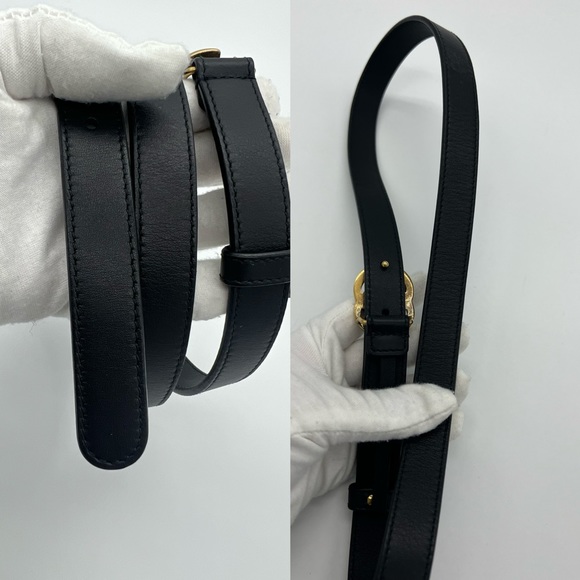 Authentic Gucci Marmont 20mm thin Black leather belt - Picture 10 of 10